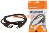 Дата-кабель, ДК 2, USB - USB Type-C, 1 м, черный, TDM .  TDM Electric