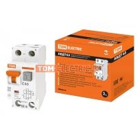 АВДТ 63 2Р(1Р+N) C40 30мА 6кА типА - Автоматический Выключатель Дифференциального тока TDM  TDM Electric