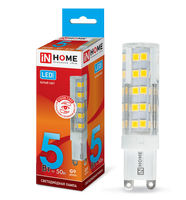 Лампа сд LED-JCD-VC 5Вт 230В G9 4000К 450Лм IN HOME IN HOME