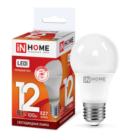 Лампа сд LED-A60-VC 12Вт 230В Е27 6500К 1080Лм IN HOME IN HOME