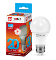 Лампа сд LED-A60-VC 20Вт 230В Е27 4000К 1800Лм IN HOME IN HOME