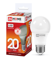 Лампа сд LED-A60-VC 20Вт 230В Е27 6500К 1800Лм IN HOME IN HOME
