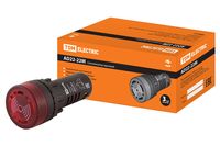 Сигнализатор звуковой AD22-22M/r23 d22 мм (LED) индикация 24В DC/AC красный TDM TDM Electric