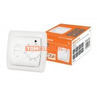 Термостат для теплых полов ТТП 16А 250В с датчиком 3м "Онега" белый TDM  TDM Electric