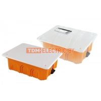 Распаячная коробка СП 120х92х45мм, крышка, пл. лапки, IP20, инд. штрихкод, TDM  TDM Electric