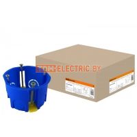Установочная коробка СП D68х45мм, саморезы, пл. лапки, синяя, IP20, TDM  TDM Electric