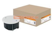 Установочная коробка СП D73х45мм, крышка, метал. лапки, IP20, TDM  TDM Electric