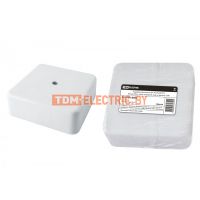 Коробка распаячная КР 75х75х28 ОП белая, IP40, с клем. колодкой, инд. штрихкод TDM  TDM Electric