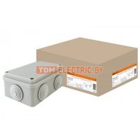 Распаячная коробка ОП 120х80х50мм, крышка, IP55, 6 вх. TDM  TDM Electric