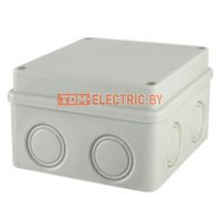Распаячная коробка ОП 110х110х70мм, крышка на винтах, IP55, 8вх., без гермовводов, инд. штрихкод TDM  TDM Electric