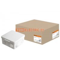 Распаячная коробка ОП 100х100х55мм, крышка, IP54, 8вх. инд. штрихкод TDM  TDM Electric