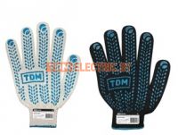 Перчатки хлопчатобумажные с ПВХ-нанесением серии «Протектор» TDM ELECTRIC