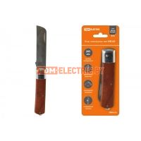 Нож электрика НЭ-01, 205 мм, деревянная рукоятка "МастерЭлектрик" TDM  TDM Electric