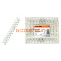 Зажим винтовой ЗВИ-30 полипропилен 1,5-10мм2 12пар 100°С белый TDM  TDM Electric