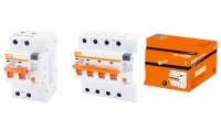 Дифференциальные автоматы АД12 3 модуля и АД14 5 модулей 4,5кА тип АС TDM ELECTRIC
