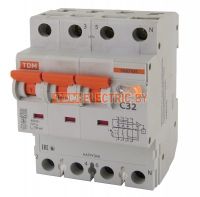 Автоматический Выключатель Дифференциального тока селективного типа АВДТ 63S 4P C32 300мА TDM  TDM Electric
