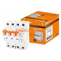 Автоматический Выключатель Дифференциального тока селективного типа АВДТ 63S 4P C63 100мА TDM  TDM Electric
