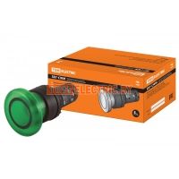 Кнопка грибовидная SB7-CWM31-220V(LED) d35мм 1з зеленая TDM  TDM Electric
