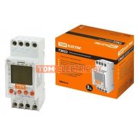 Таймер электронный двухканальный на din-рейку ТЭ822-2кан-1мин/7дн-44on/off-16А-DIN TDM  TDM Electric