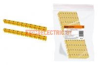 Маркер наборный - символ "A" желтый 6 мм2 (100 шт.) TDM  TDM Electric