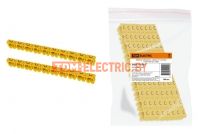 Маркер наборный - символ "C" желтый 6 мм2 (100 шт.) TDM  TDM Electric