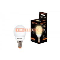 Лампа энергосберегающая КЛЛ-G45-11 Вт-2700 К–Е14 TDM  TDM Electric