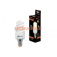 Лампа энергосберегающая КЛЛ-FSТ2-9 Вт-2700 К–Е14 КОМПАКТ (35х95 мм) TDM  TDM Electric