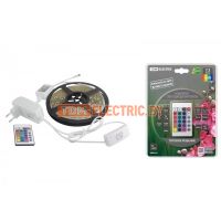 Комплект светодиодной ленты SMD5050-30 LED/м-12 В-7,2 Вт/м-IP20-RGB (5 м), 24 Вт, IR-контроллер TDM  TDM Electric