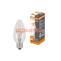 Лампа накаливания "Свеча прозрачная" 40 Вт-230 В-Е27 TDM   TDM Electric