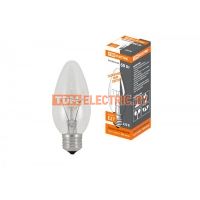 Лампа накаливания "Свеча прозрачная" 60 Вт-230 В-Е27 TDM   TDM Electric