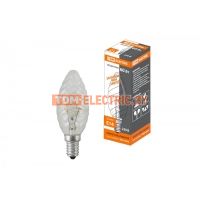 Лампа накаливания "Витая свеча" прозрачная 60 Вт-230 В-Е14 TDM   TDM Electric