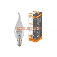 Лампа накаливания "Свеча на ветру" прозрачная 40 Вт-230 В-Е14 TDM   TDM Electric