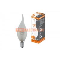 Лампа накаливания "Свеча на ветру" матовая 40 Вт-230 В-Е14 TDM   TDM Electric