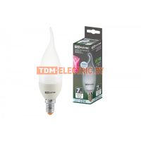 Лампа светодиодная WFС37-7 Вт-230 В -4000 К–E14 (свеча на ветру) TDM  TDM Electric
