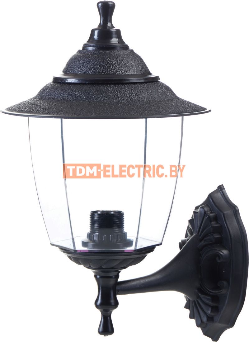 Светильник Прага Эл-11-71 60 Вт Е27 настенный вверх черный, прозрачный плафон TDM  TDM Electric