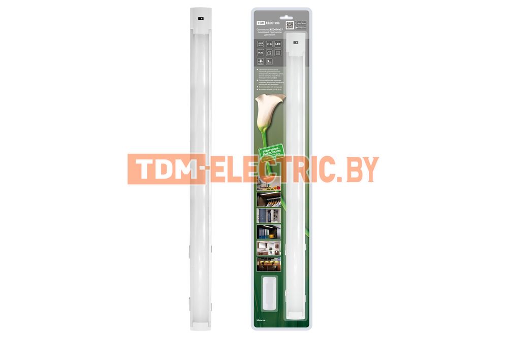 Светильник LED600х37 линейный, 5,5 Вт, 230 В, датчик движения, TDM  TDM Electric