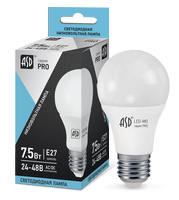 Лампа сд низковольтная LED-MO-24/48V-PRO 7,5Вт 24-48В Е27 4000К 600Лм ASD ASD