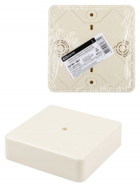 Коробка распаячная КР 100х100х29 ОП, сл. кость, IP40, инд. штрихкод TDM SQ1401-1807.  TDM Electric