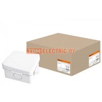 Распаячная коробка ОП 65х65х50мм, крышка,  IP54, 4вх. TDM  TDM Electric