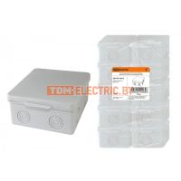 Распаячная коробка ОП 100х100х55мм, крышка, IP54, 8вх., без гермовводов TDM  TDM Electric