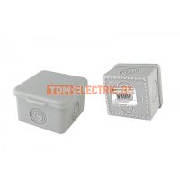 Распаячная коробка ОП 65х65х50мм, крышка, IP54, 4вх., без гермовводов, инд. штрихкод TDM  TDM Electric