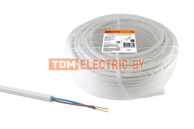 Провод ПВС 2х0,75 ГОСТ (5м), белый TDM SQ0118-0001 TDM Electric