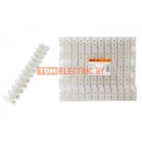 Зажим винтовой ЗВИ-100 полипропилен 6-25мм2 12пар 100°С белый TDM  TDM Electric