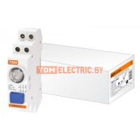 Выключатель кнопочный с индикацией ВКИ-47 синий (LED) 2НО;1НЗ AC/DC TDM SQ0214-0001 TDM Electric