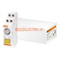 Выключатель кнопочный с индикацией ВКИ-47 желтый (LED) 2НО;1НЗ AC/DC TDM  TDM Electric
