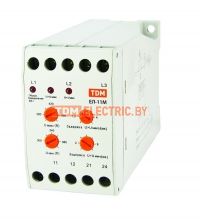 Реле контроля фаз серии ЕЛ-11М-3х380В (1нр+1нз контакты) TDM SQ1504-0014 TDM Electric