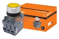 Кнопка MP1-21Y(LED) в сборе d22мм/220В 1з+1р желтая TDM SQ0747-0015 TDM Electric