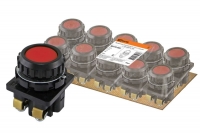 Выключатель кнопочный КЕ 011-У2-исп.1 красный 2з 10A 660B IP40 TDM SQ0753-0002.  TDM Electric