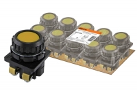 Выключатель кнопочный КЕ 011-У2-исп.4 желтый 1з 10A 660B IP40 TDM SQ0753-0009.  TDM Electric