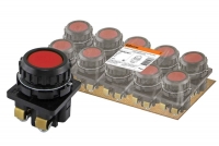 Выключатель кнопочный КЕ 011-У2-исп.4 красный 1з 10A 660B IP40 TDM SQ0753-0011.  TDM Electric